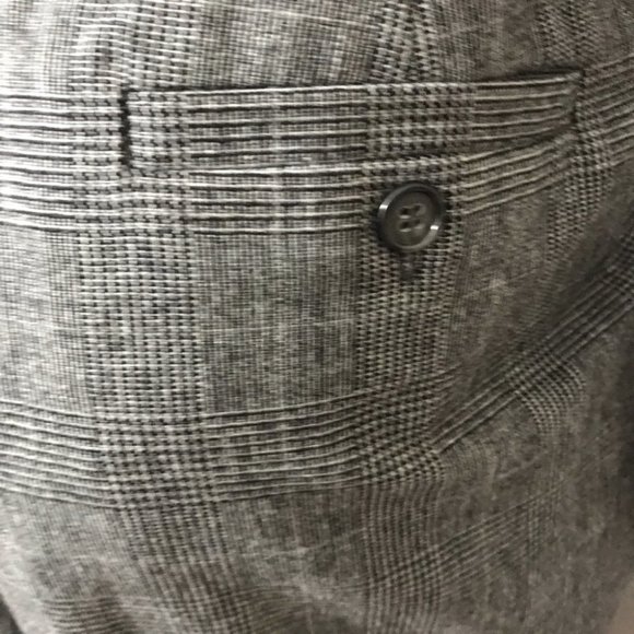 Vintage Evan Picone Black White Plaid High Waisted Trousers Sz-18W - Picture 8 of 11